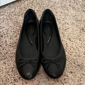 Clarks Black Leather fawna lily ballet flats